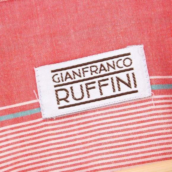Vintage Gianfranco Ruffini Shirt Mens Pink Striped Button Down Short Sleeve XL - Picture 5 of 8